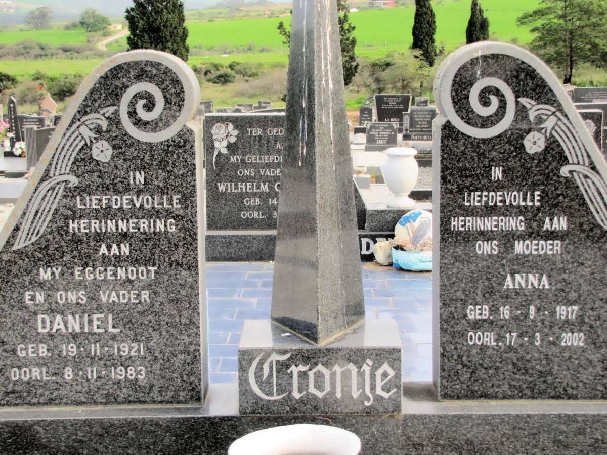 CRONJE Daniel 1921-1983 &amp; Anna 1917-2002