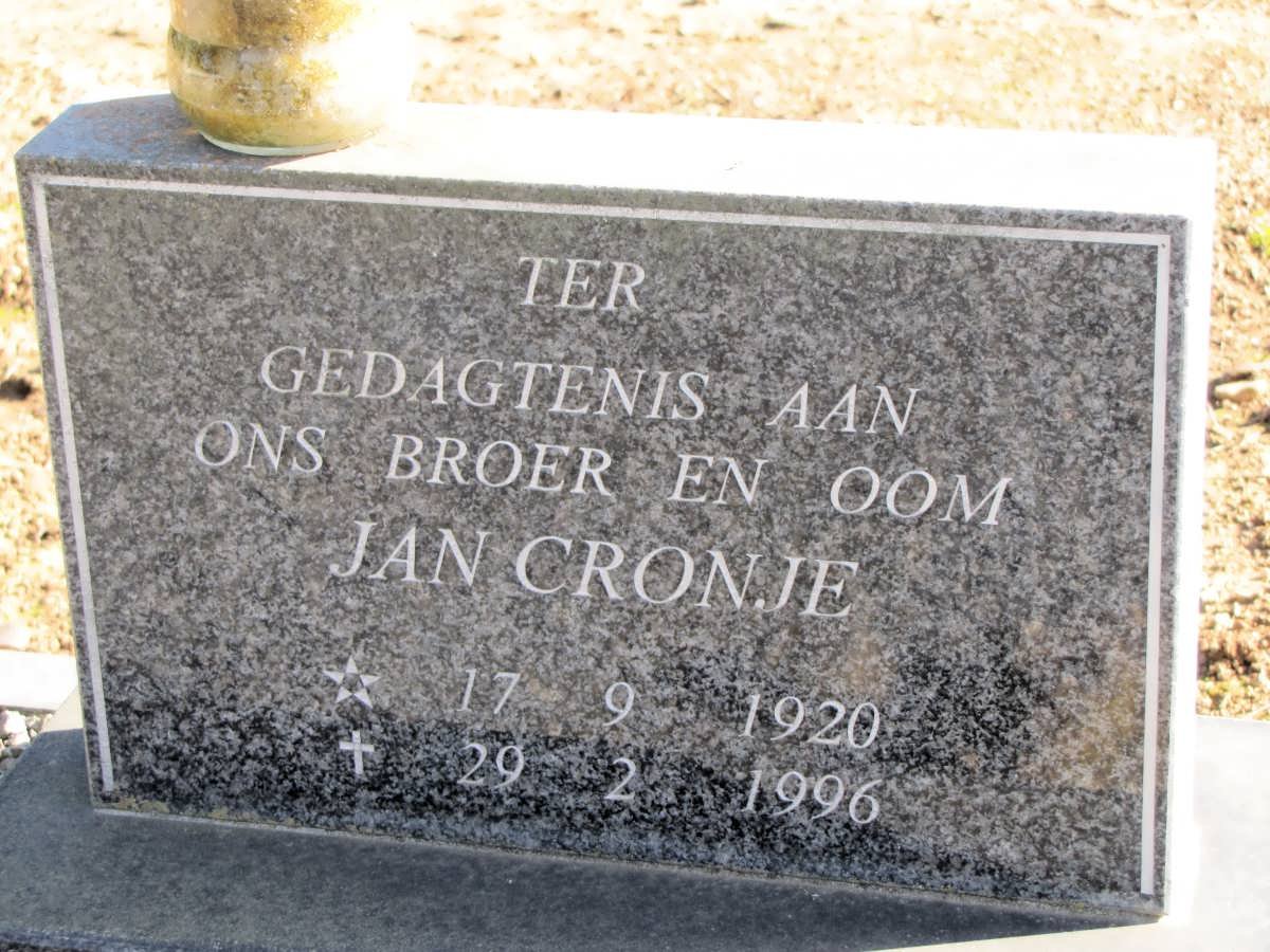 CRONJE Jan 1920-1996
