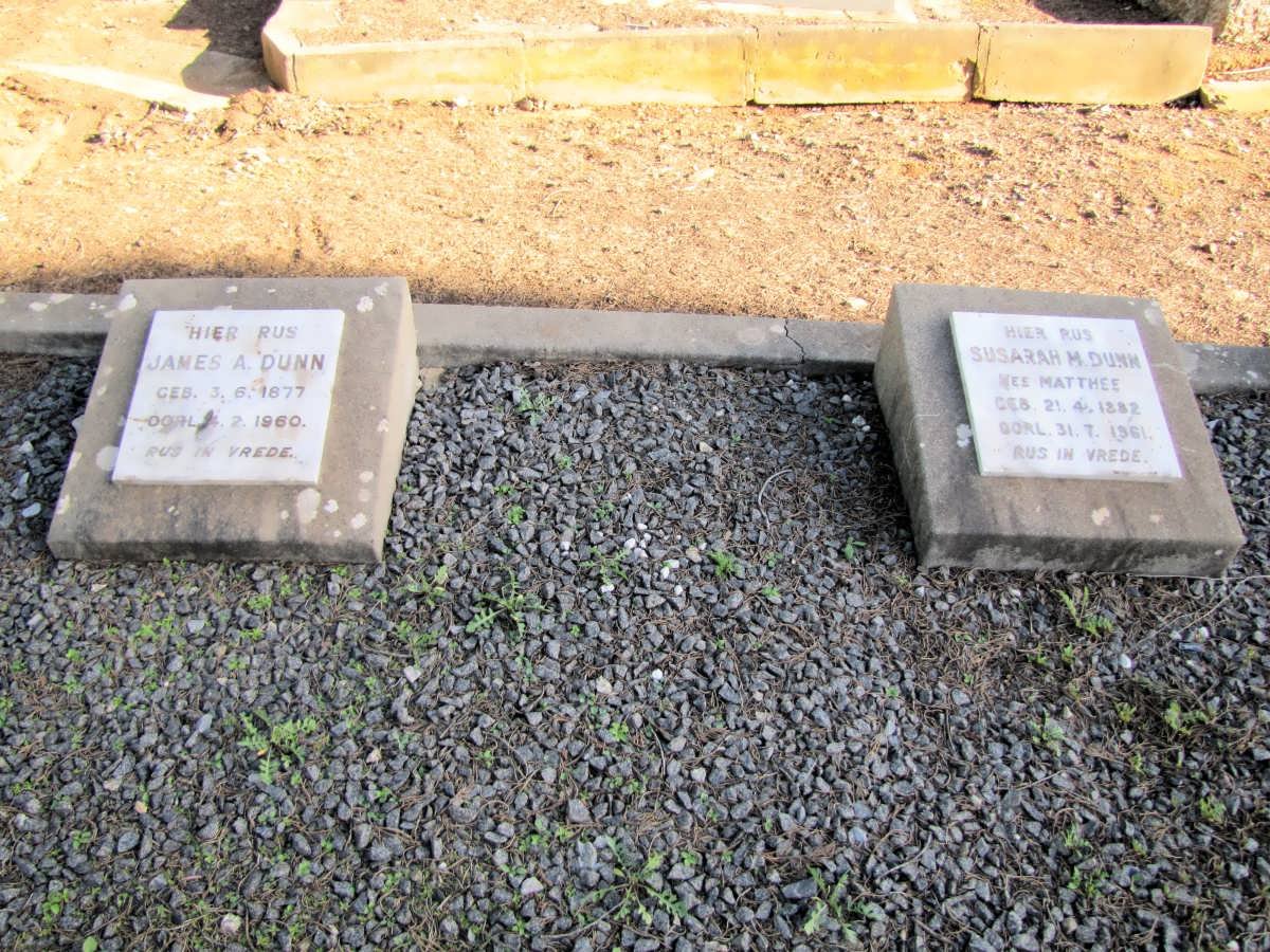 DUNN James A. 1877-1960 &amp; Susarah M. MATTHEE 1882-1961