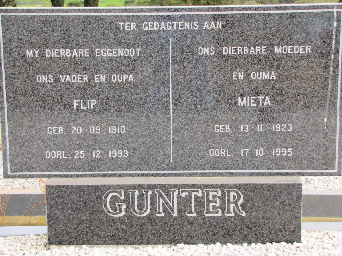 GUNTER Flip 1910-1993 &amp; Mieta 1923-1995