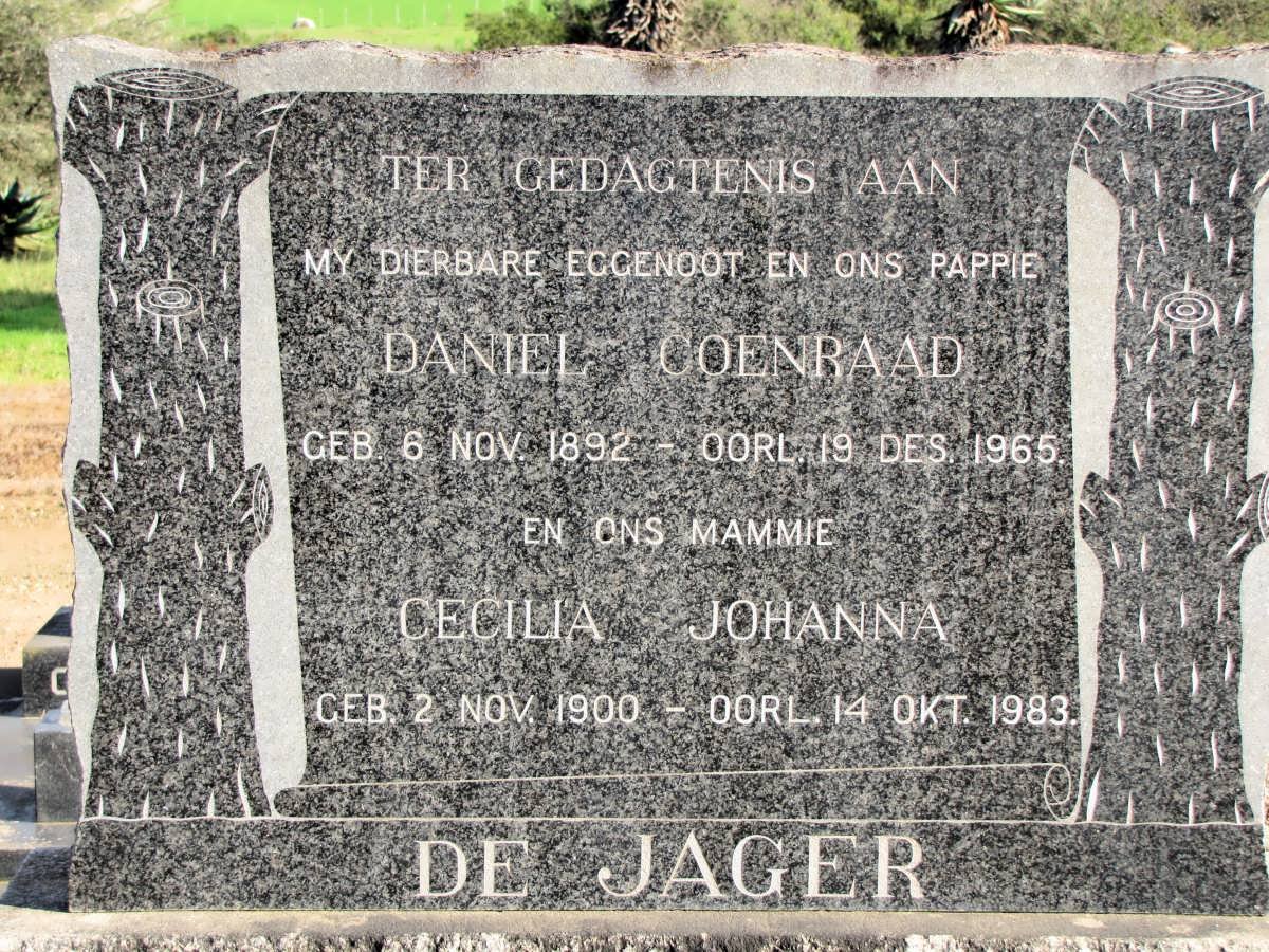 JAGER Daniel Coenraad, de 1892-1965 &amp; Cecilia Johanna 1900-1983