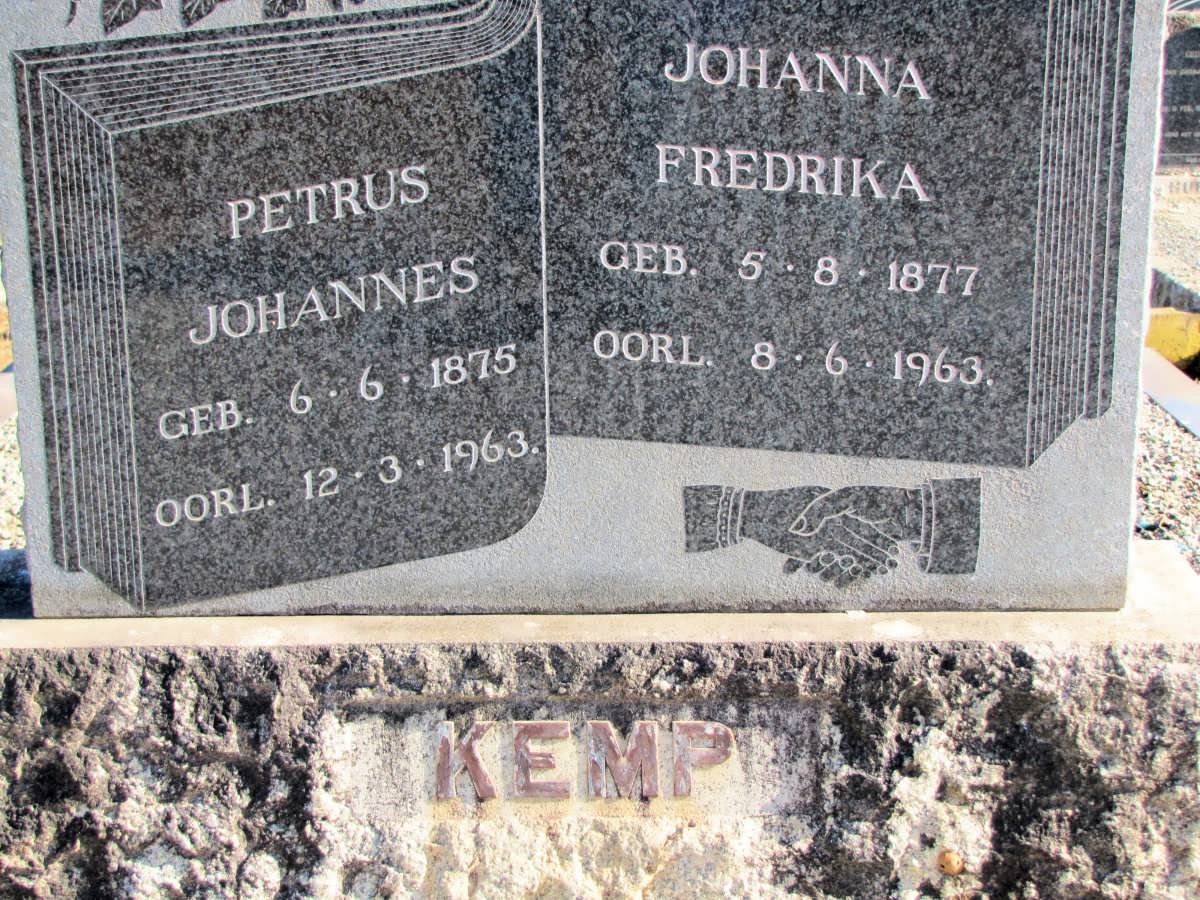KEMP Petrus Johannes 1875-1963 &amp; Johanna Fredrika 1877-1963