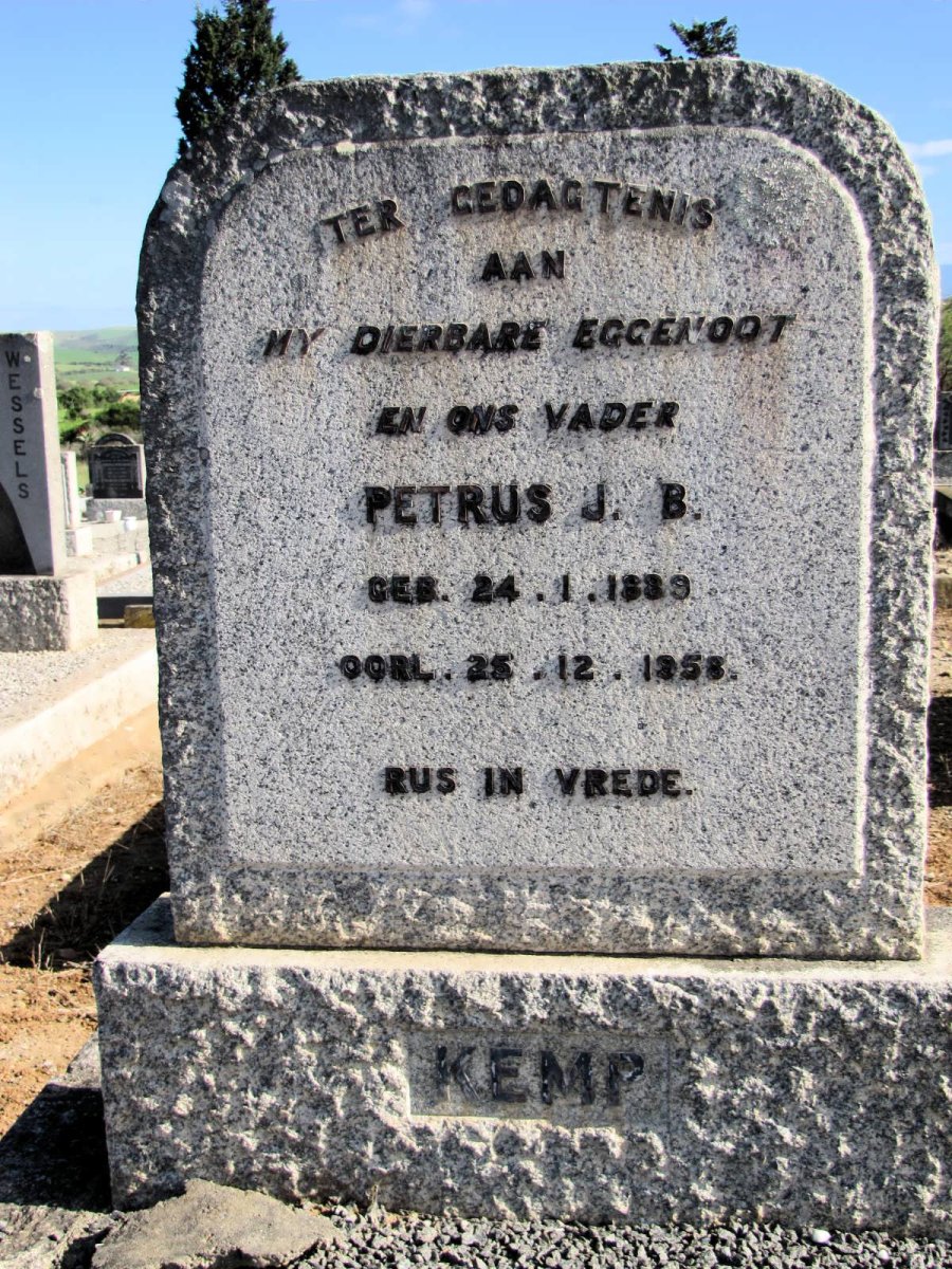 KEMP Petrus J.B. 1889-1958