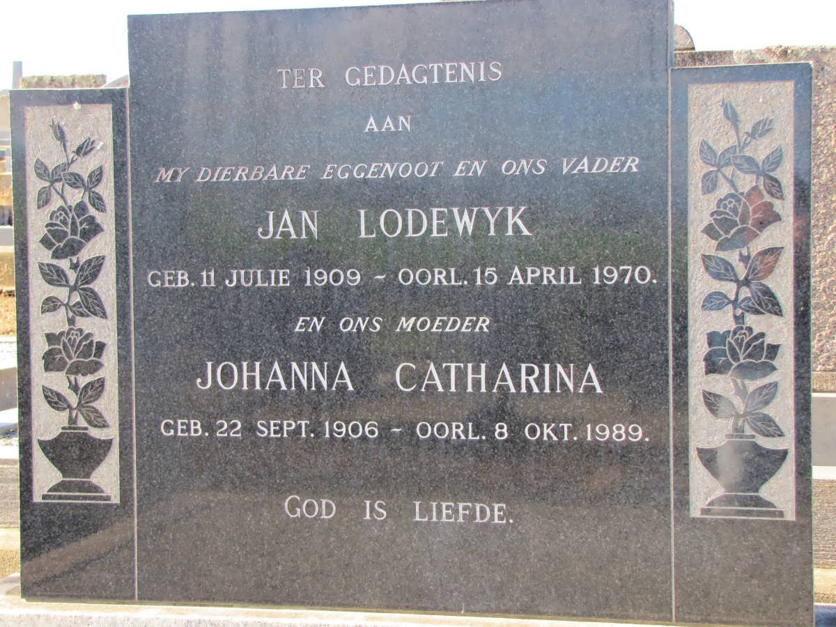 LODEWYK Jan 1909-1970 &amp; Johanna Catharina 1906-1989