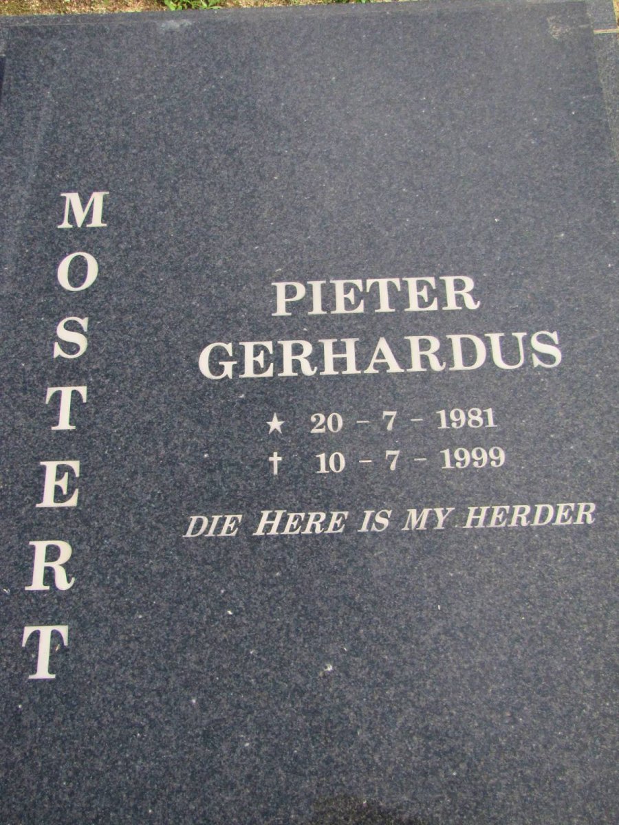 MOSTERT Pieter Gerhardus 1981-1999