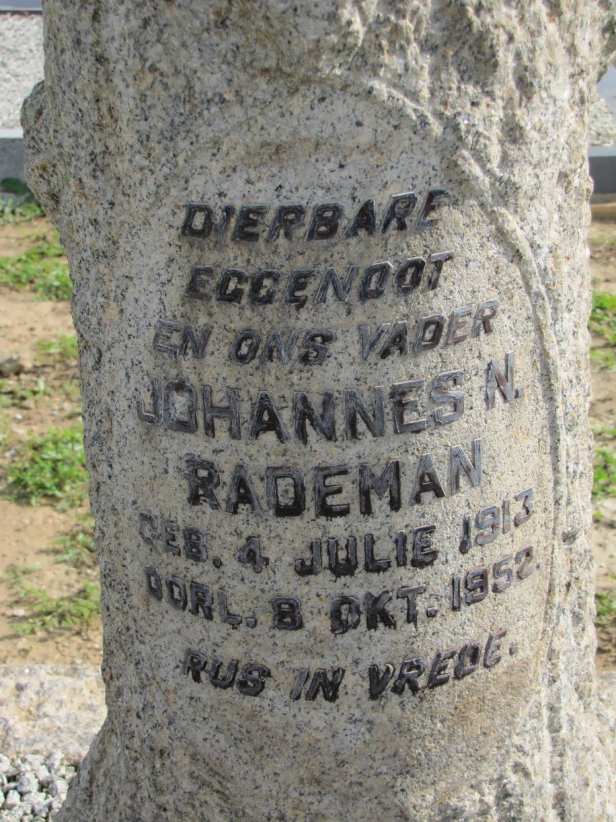 RADEMAN Johannes N. 1913-1952