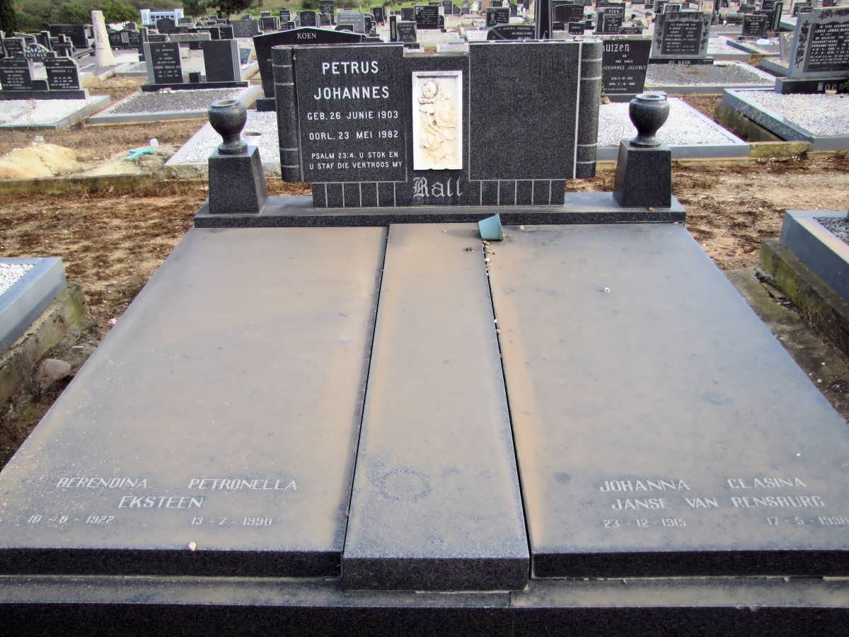 RALL Petrus Johannes 1903-1982