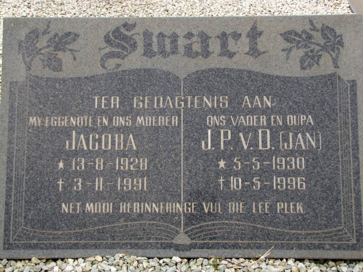 SWART J.P. v.D. 1930-1996 &amp; Jacoba 1928-1991