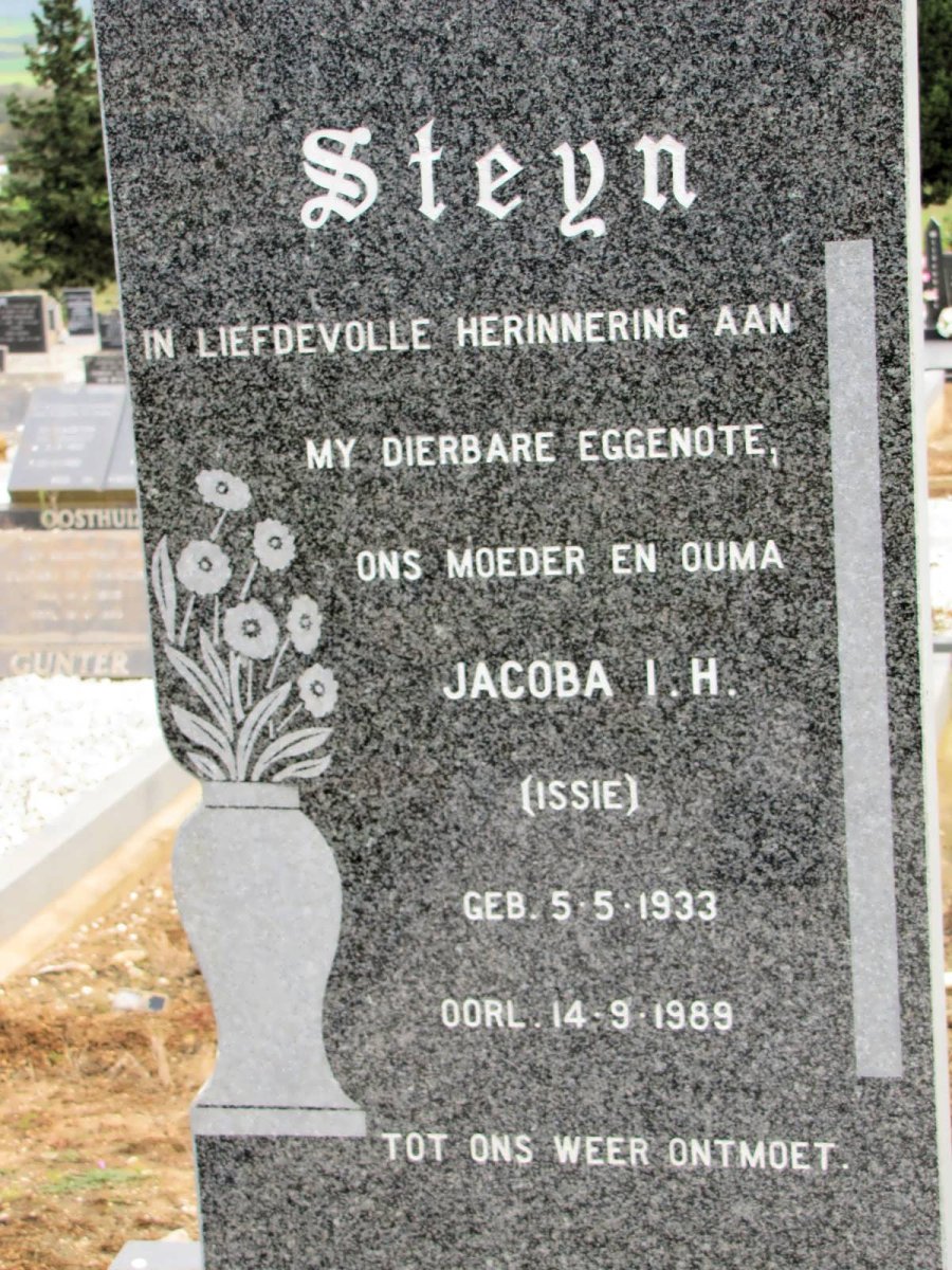 STEYN Jacoba I.H. 1933-1989
