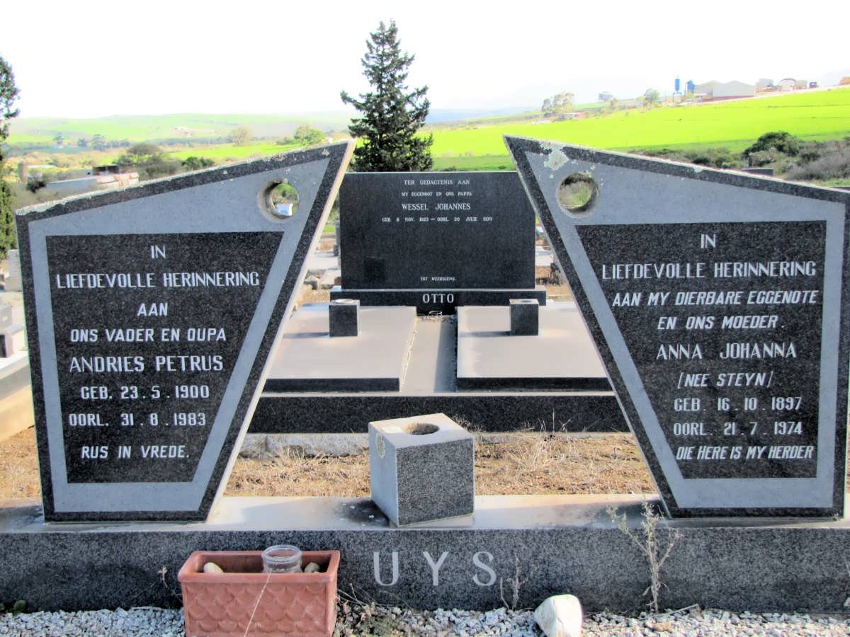 UYS Andries Petrus 1900-1983 &amp; Anna Johanna STEYN 1897-1974