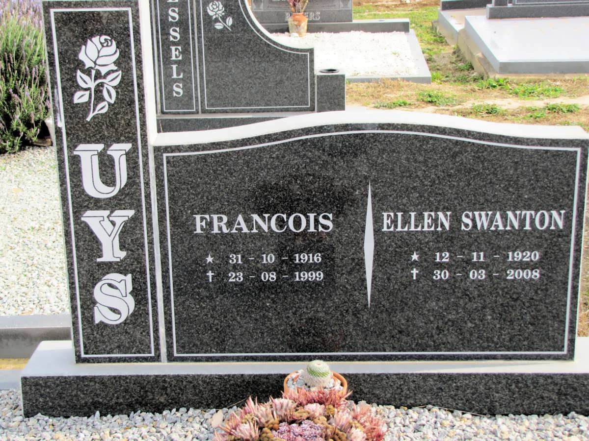 UYS Francois 1916-1999 &amp; Ellen Swanton 1920-2008