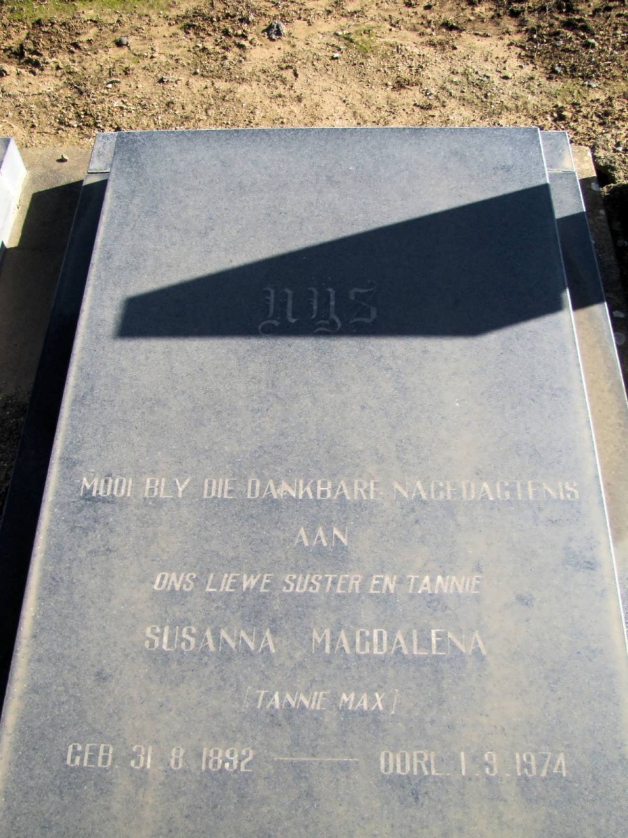 UYS Susanna Magdalena 1892-1974