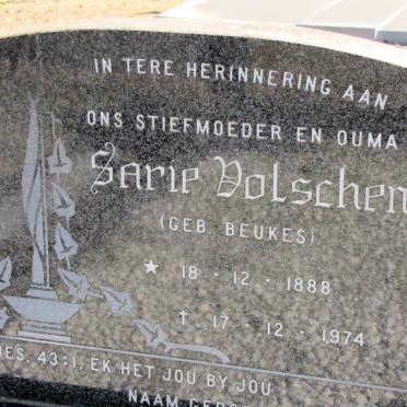VOLSCHENK Sarie nee BEUKES 1888-1974