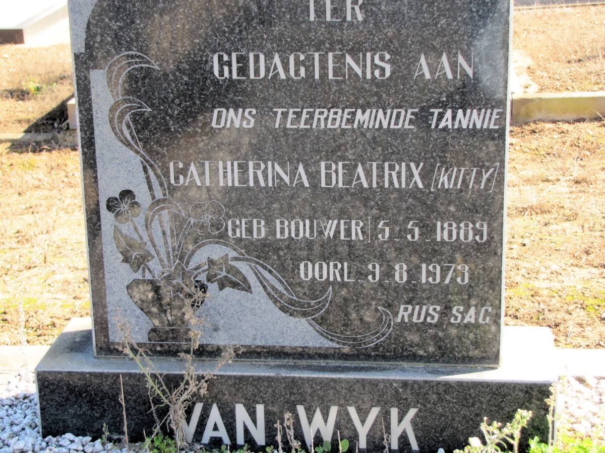 WYK Catherina Beatrix, van nee BOUWER 1889-1973