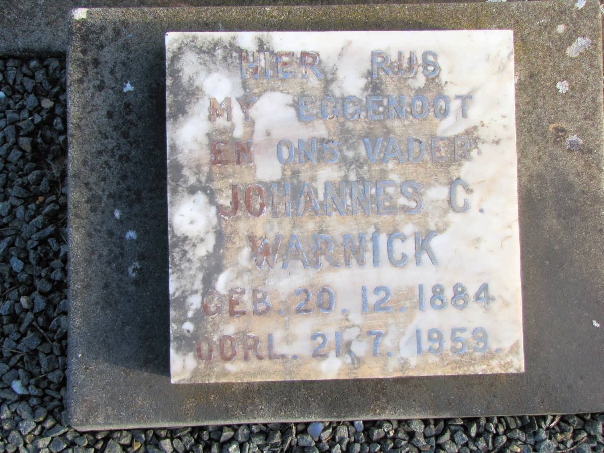 WARNICK Johannes C. 1884-1959