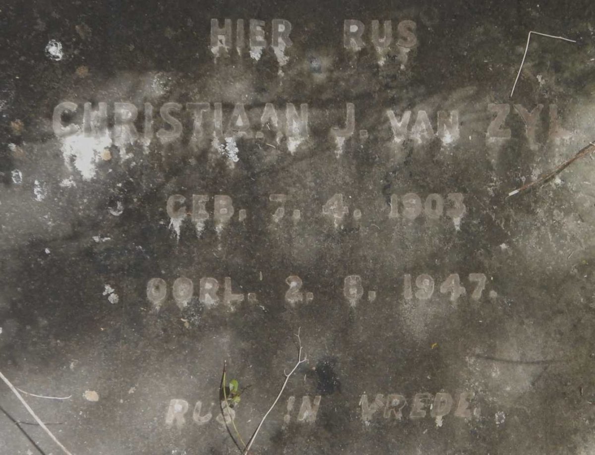 ZYL Christiaan J., van 1903-1947