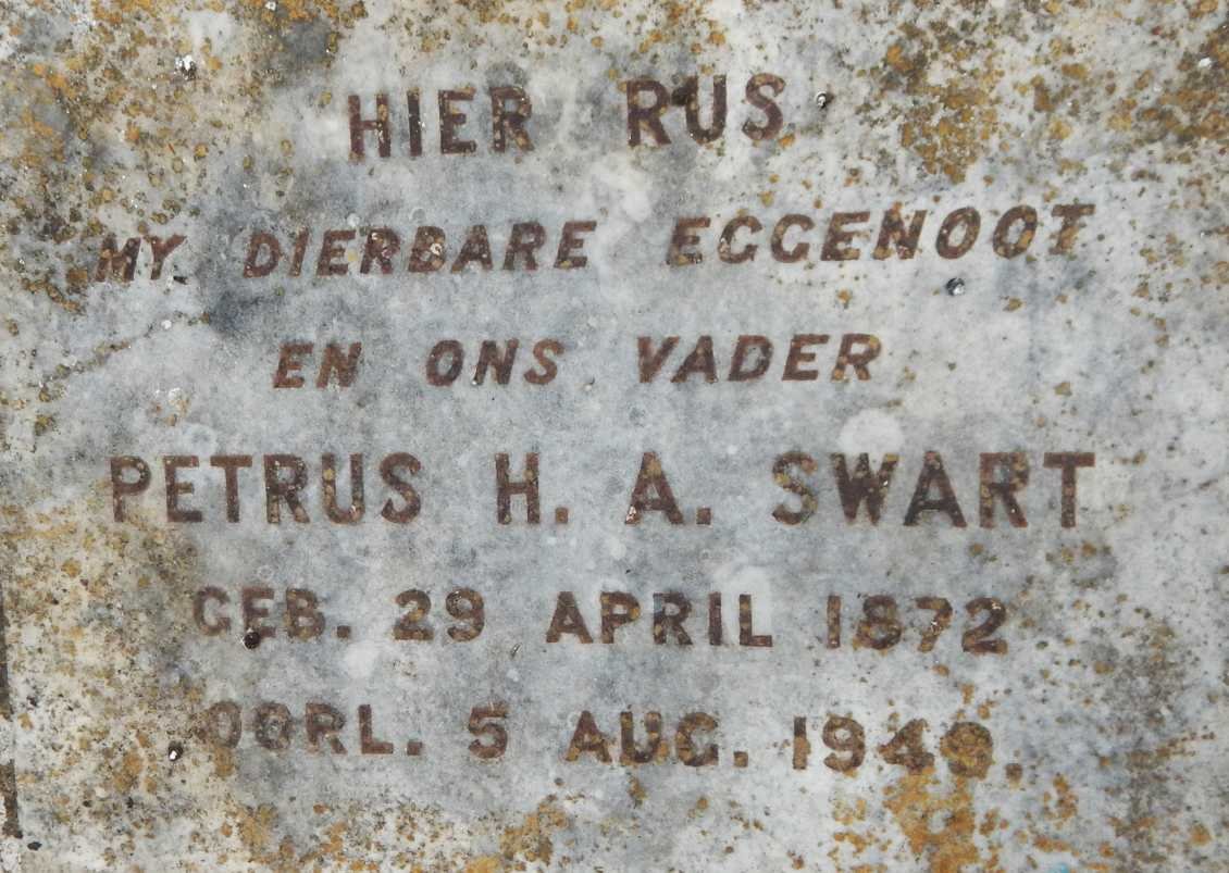 SWART Petrus H.A. 1872-1949