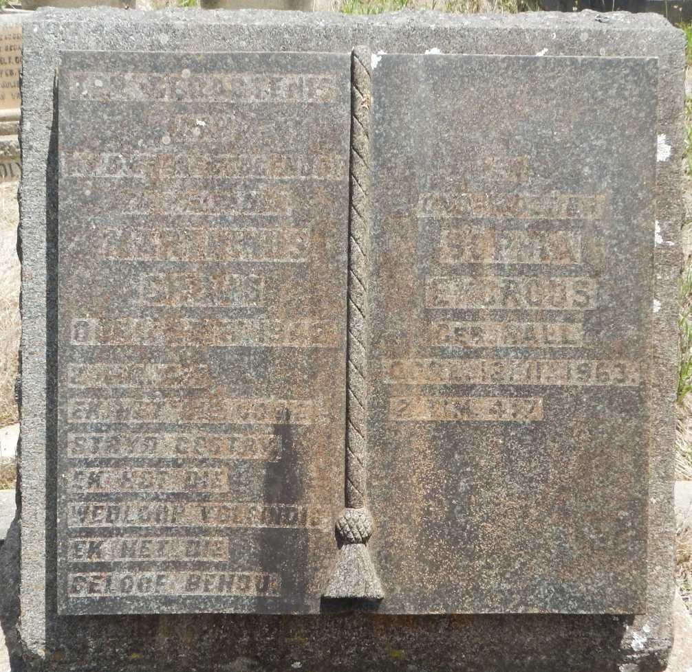 CROUS Marthinus -1942 &amp; Sophia E. HALL -1963