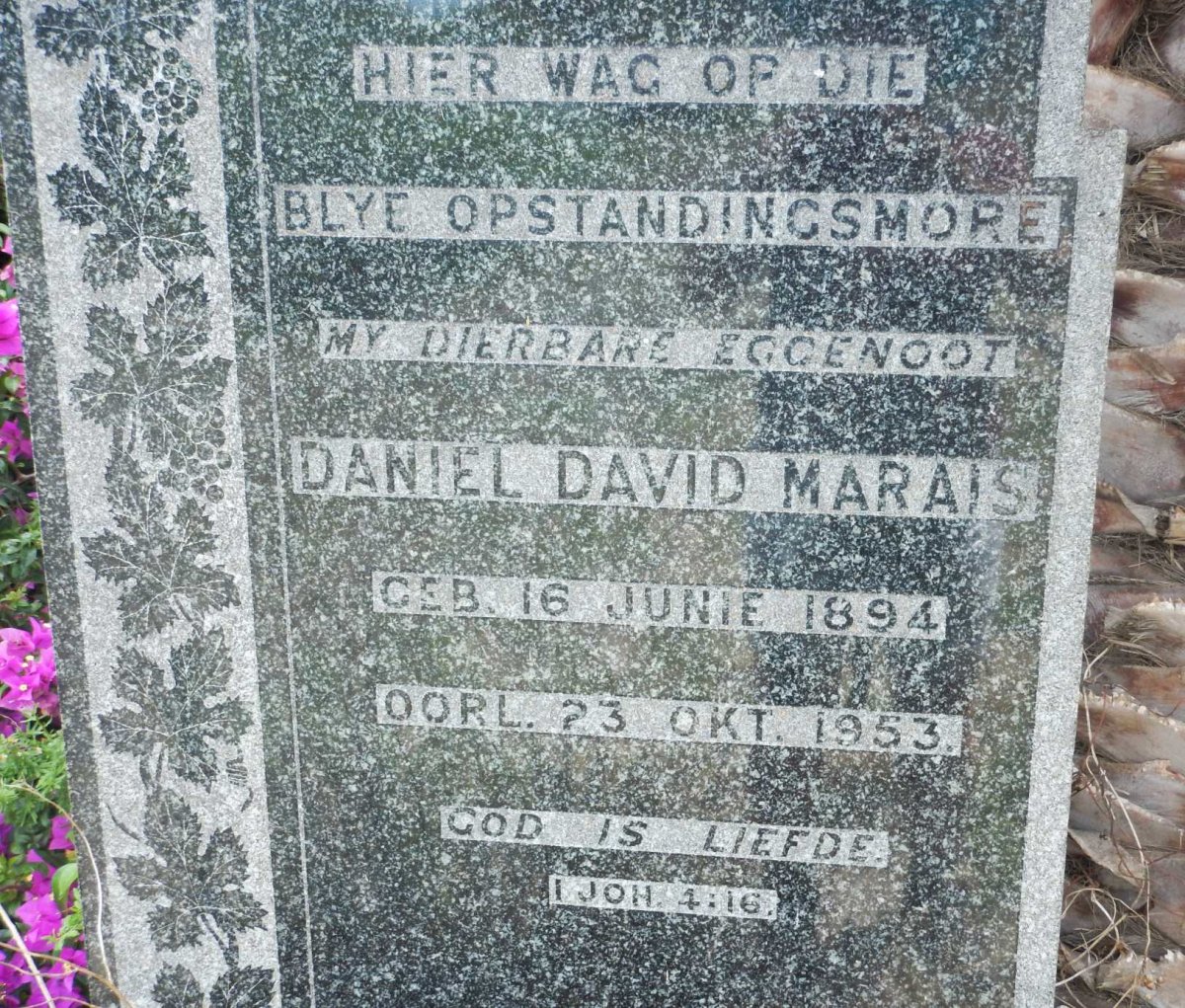 MARAIS Daniel David 1894-1953