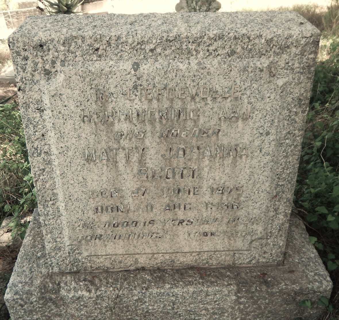 SCOTT Matty Johanna 1875-1936