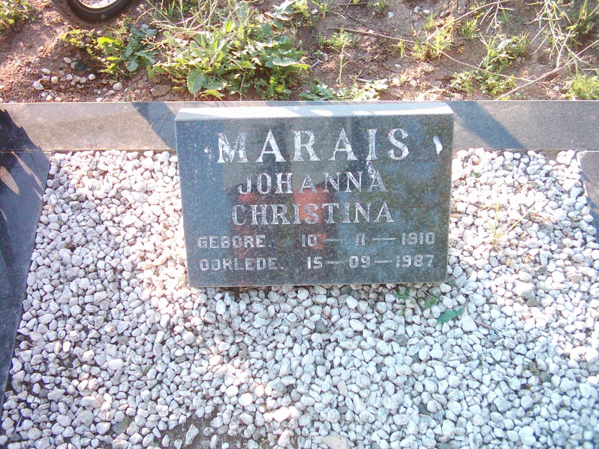 MARAIS Johanna Christina 1910-1987