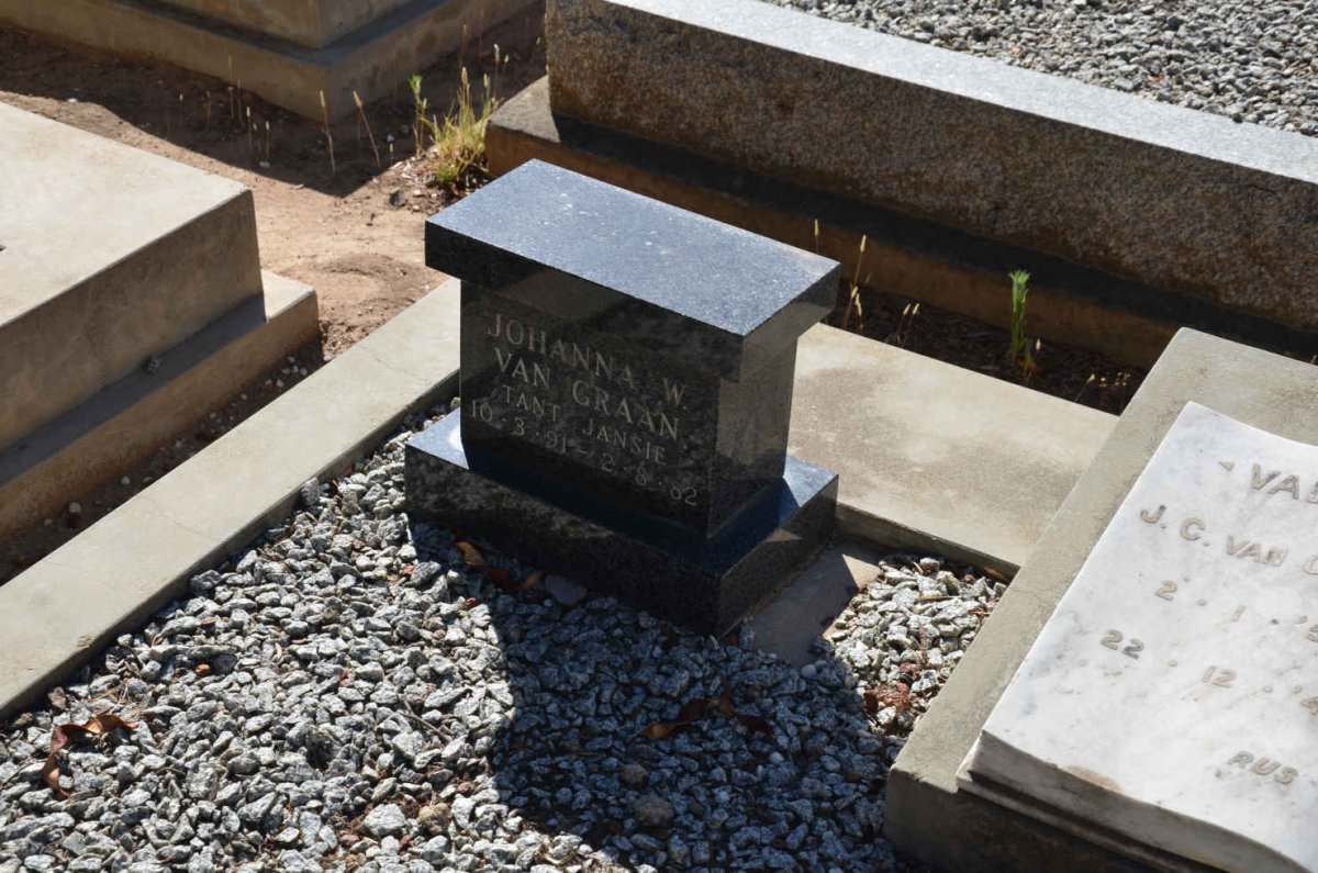 GRAAN Johanna W., van 1891-1982