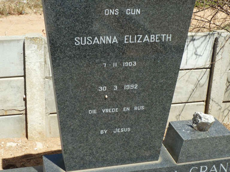 GRANGE Michiel Jacobus, la 1896-1974 &amp; Susanna Elizabeth 1903 -1992