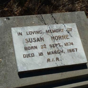 HORNE Susan 1874-1967
