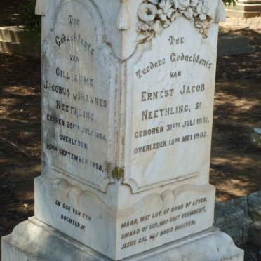 NEETHLING Ernest Jacob 1831-1902 :: NEETHLING Gilliaume Jacobus Johannes 1864-1898