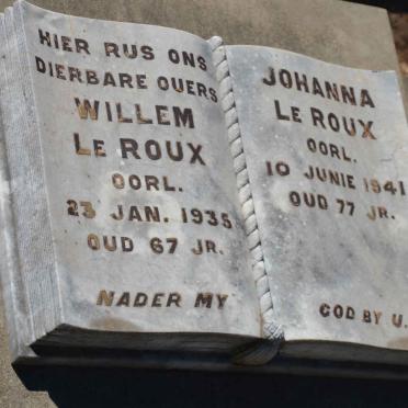 ROUX Willem, le -1935 &amp; Johanna -1941