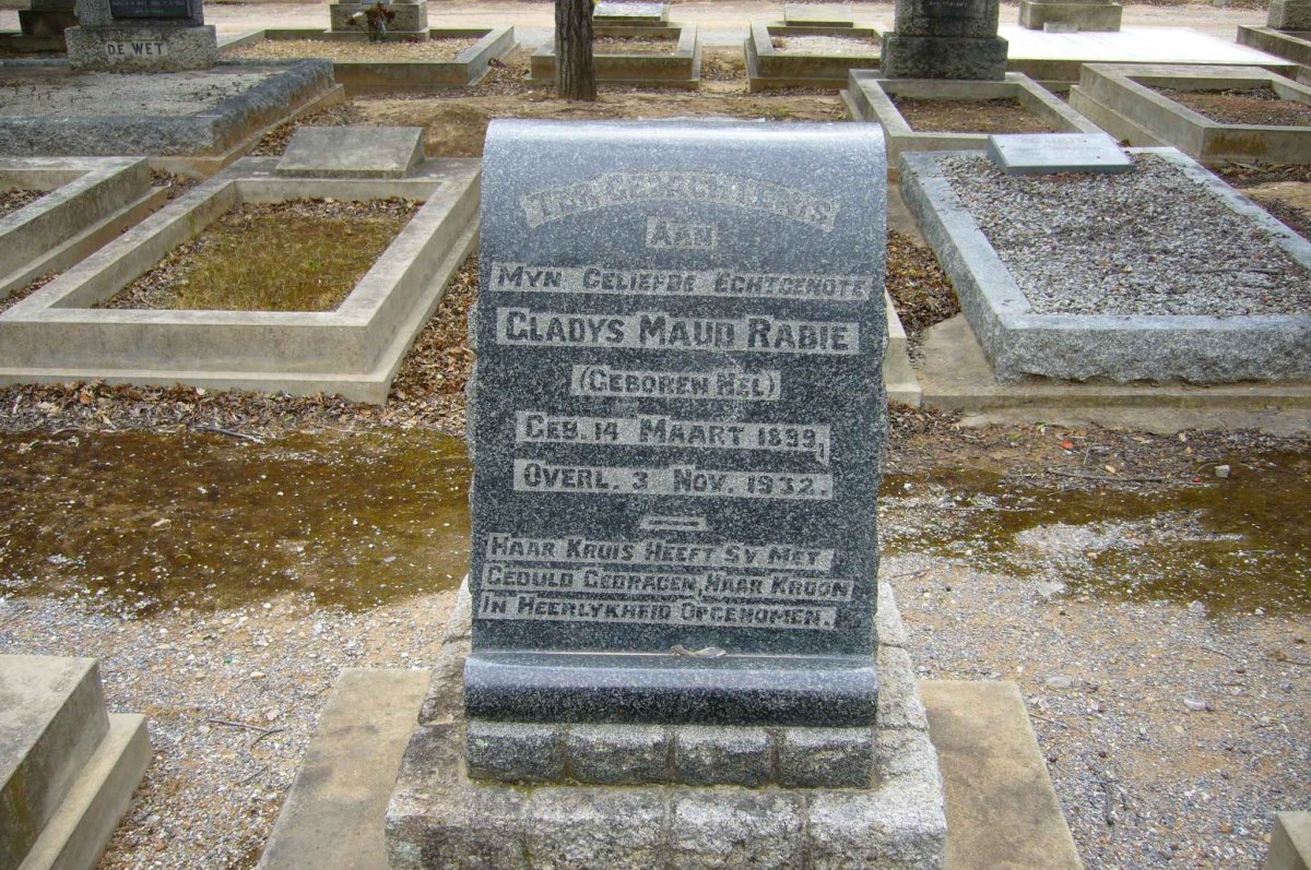 RABIE Glady Maud nee NEL 1899-1932
