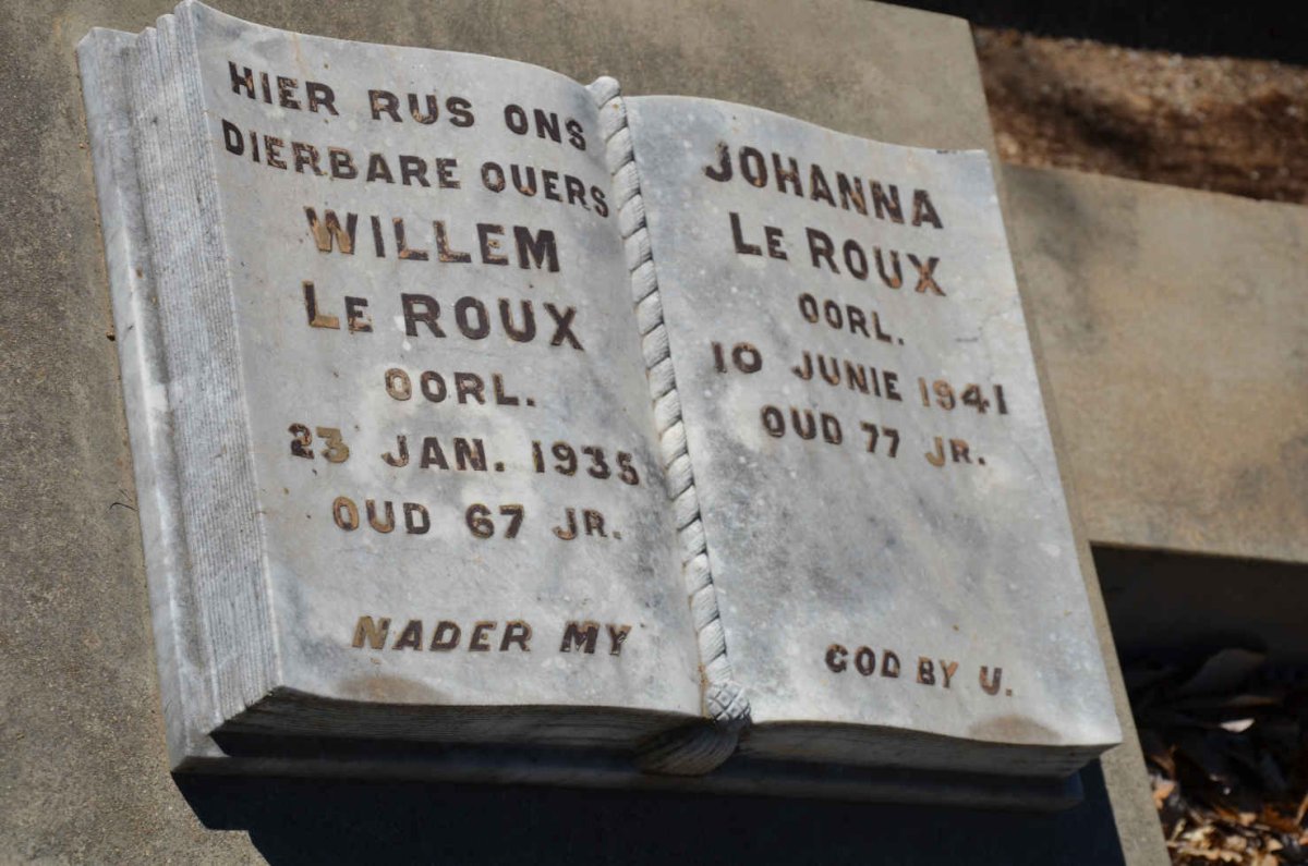 ROUX Willem, le -1935 &amp; Johanna -1941