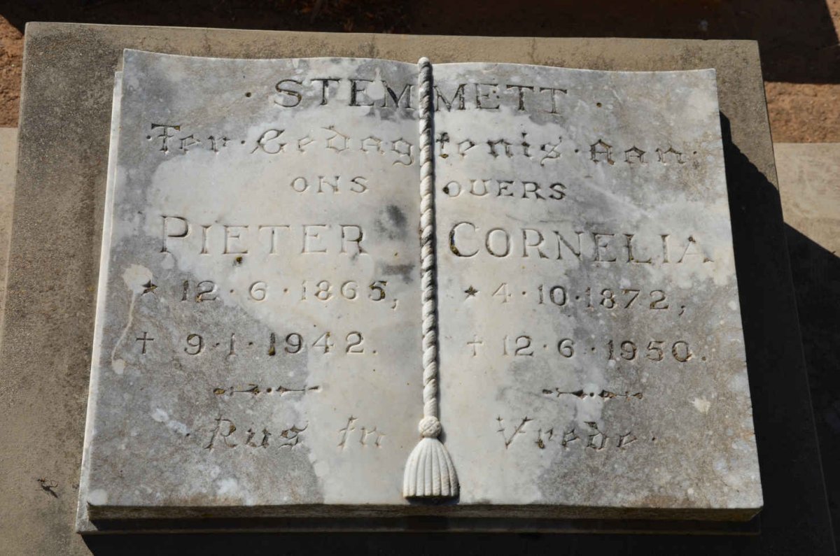 STEMMET Pieter 1865-1942 &amp; Cornelia 1872-1950