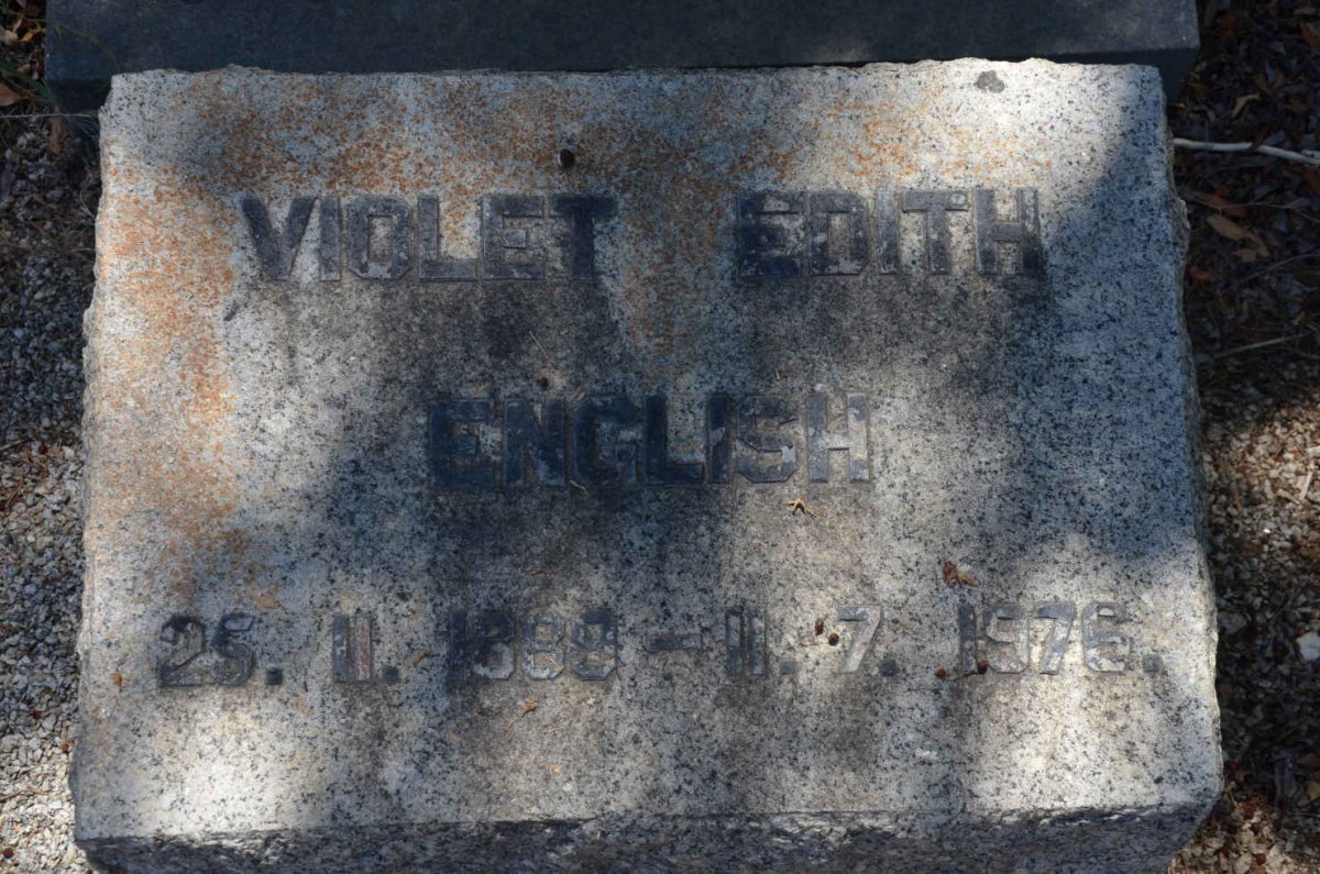 ENGLISH Violet Edith 1889-1976