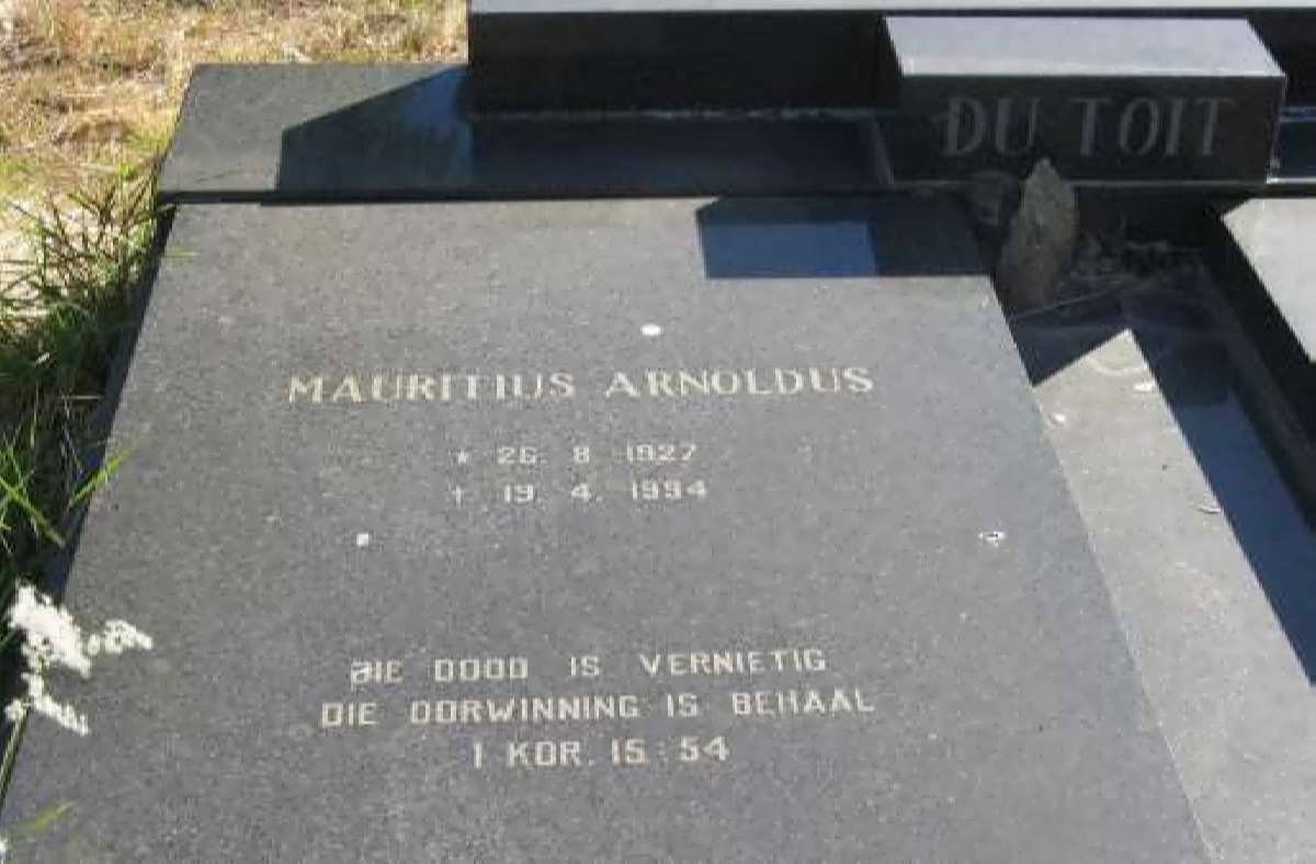 TOIT Mauritius Arnoldus, du 1927-1994