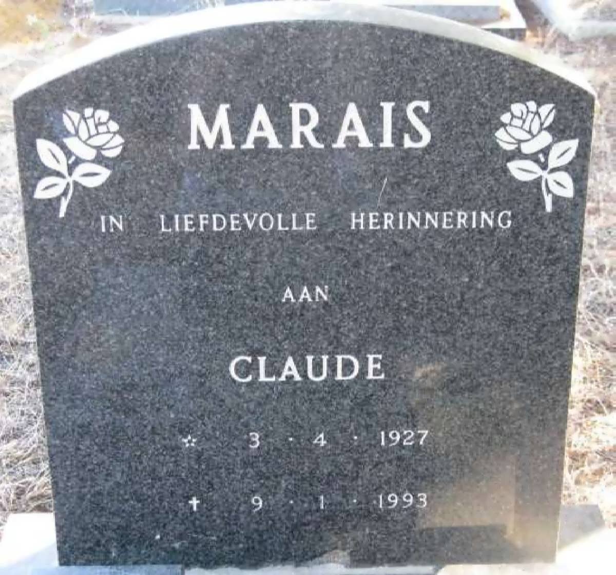 MARAIS Claude 1927-1993
