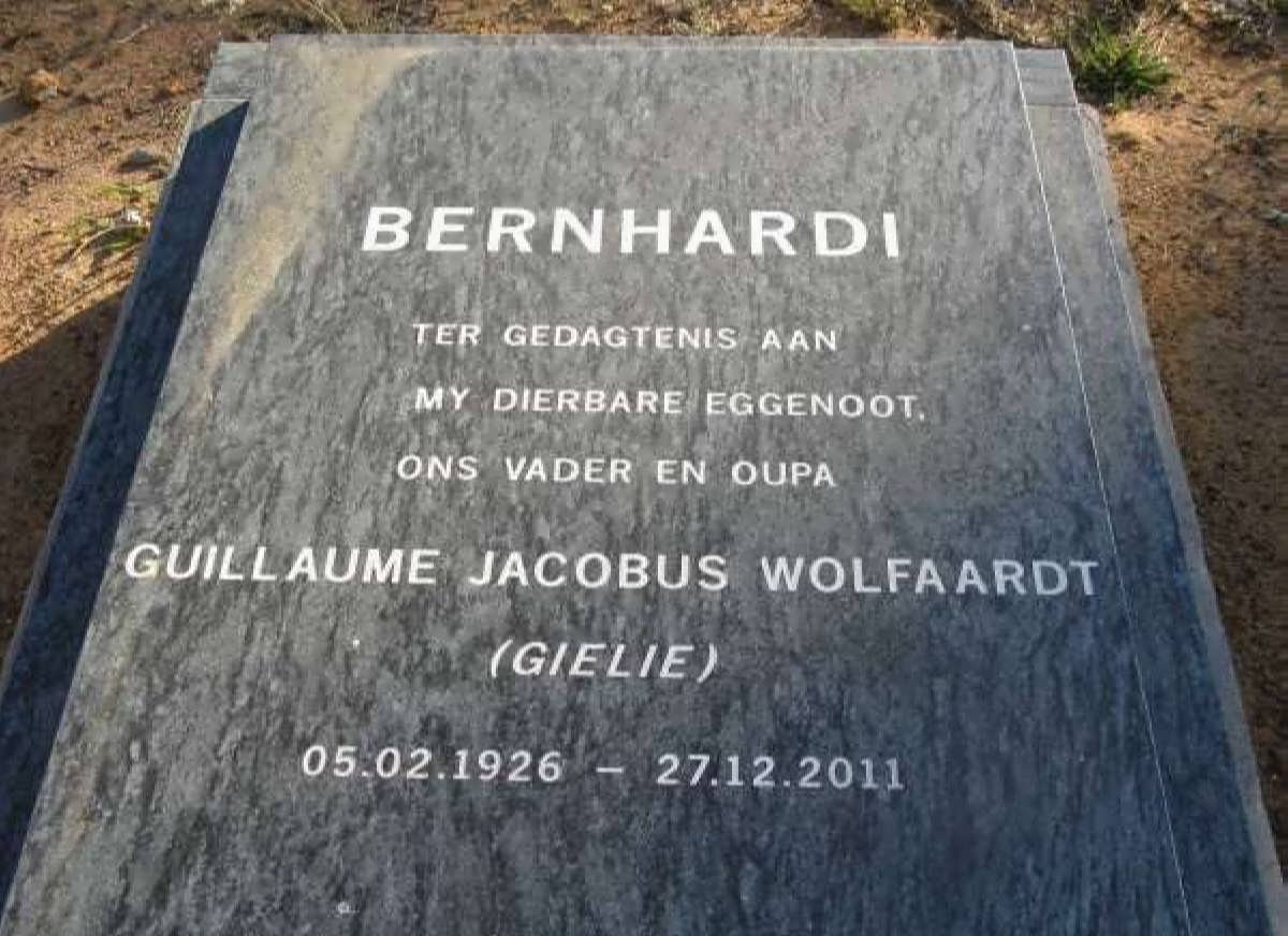BERNHARDI Guillaume Jacobus Wolfaardt 1926-2011