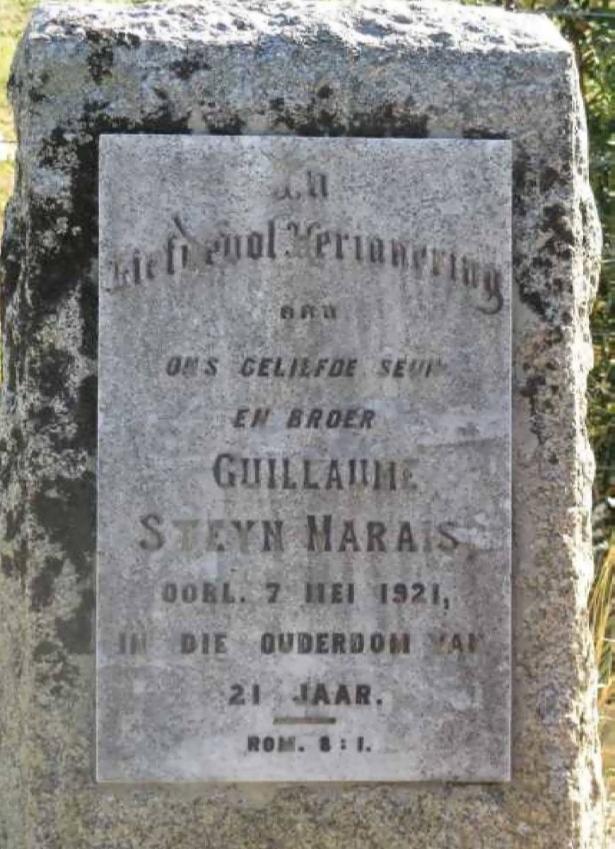 MARAIS Guillaume Steyn -1921