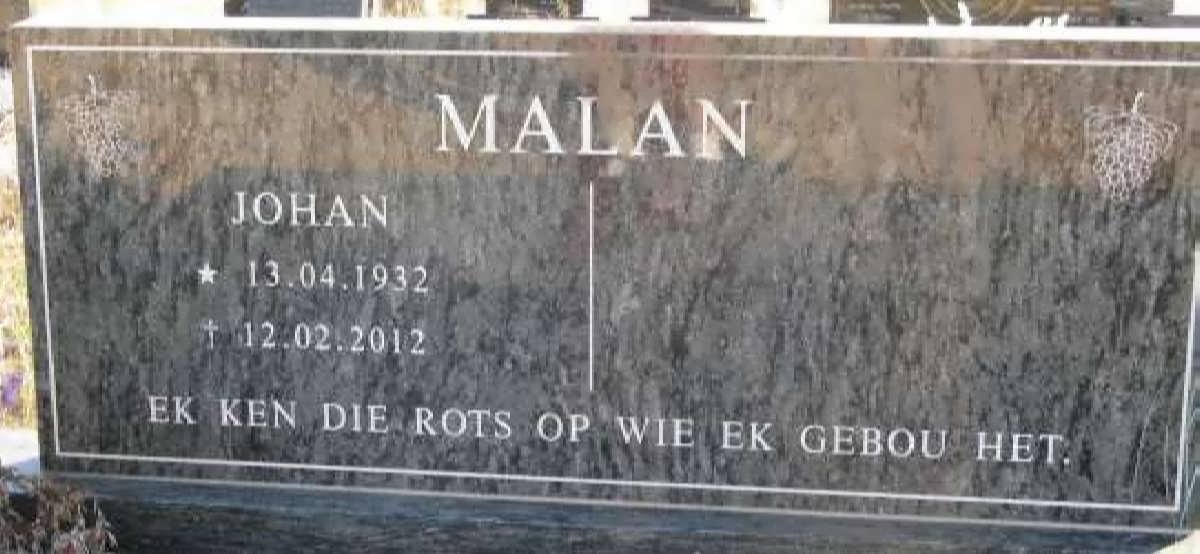 MALAN Johan 1932-2012