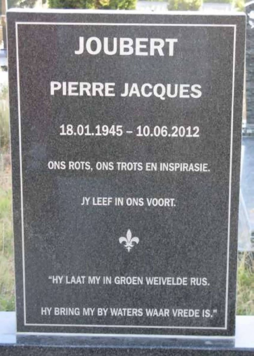 JOUBERT Pierre Jacques 1945-2012