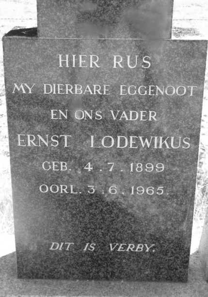 SNYMAN Ernst Lodewikus 1899-1965
