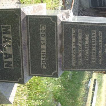MALAN Bartholomeus G.J. 1840-1920 &amp;  Helena S. LE ROUX 1842-1929 