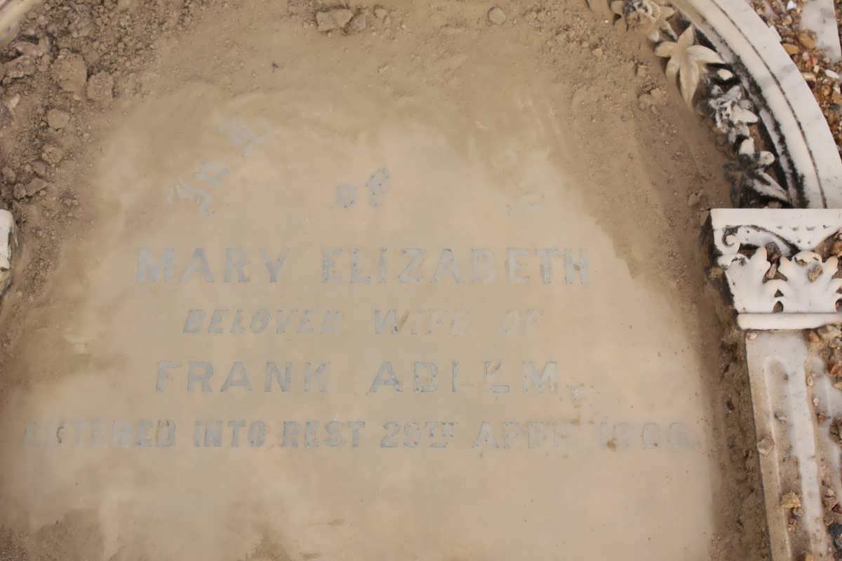 ABELM Mary Elizabeth -1900