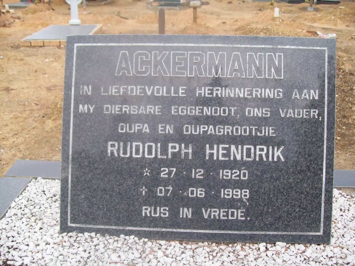 ACKERMANN Rudolph Hendrik 1920-1998
