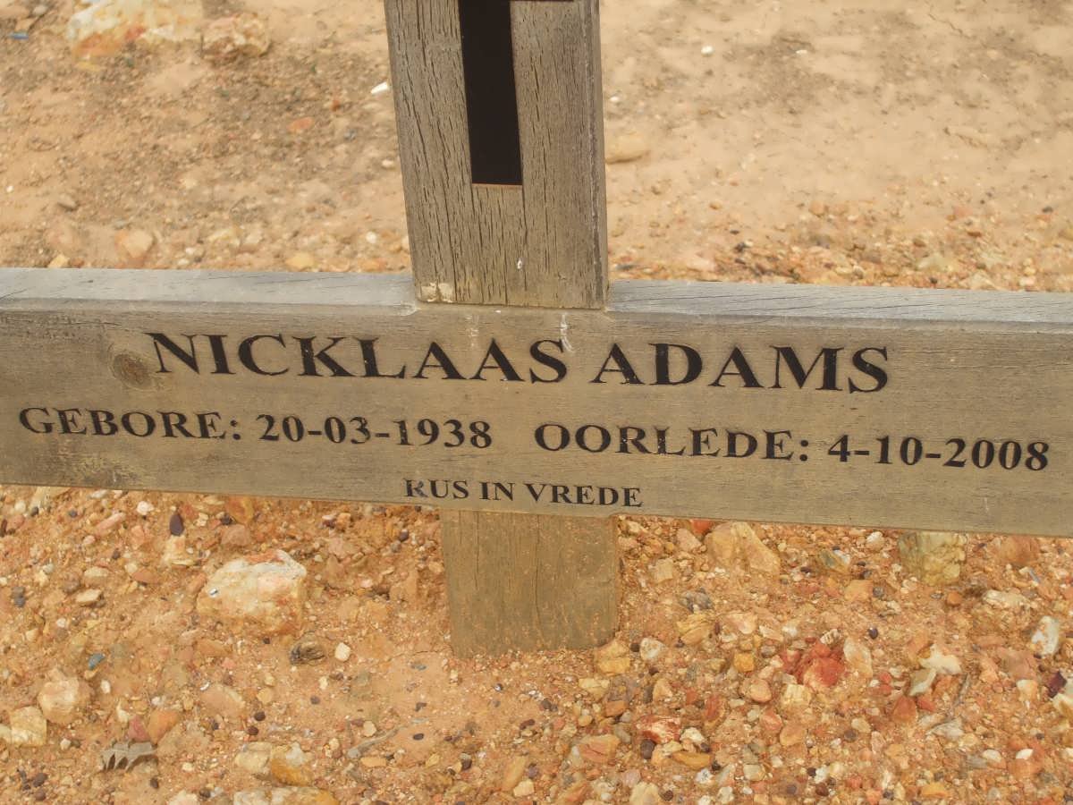 ADAMS Nicklaas 1938-2008