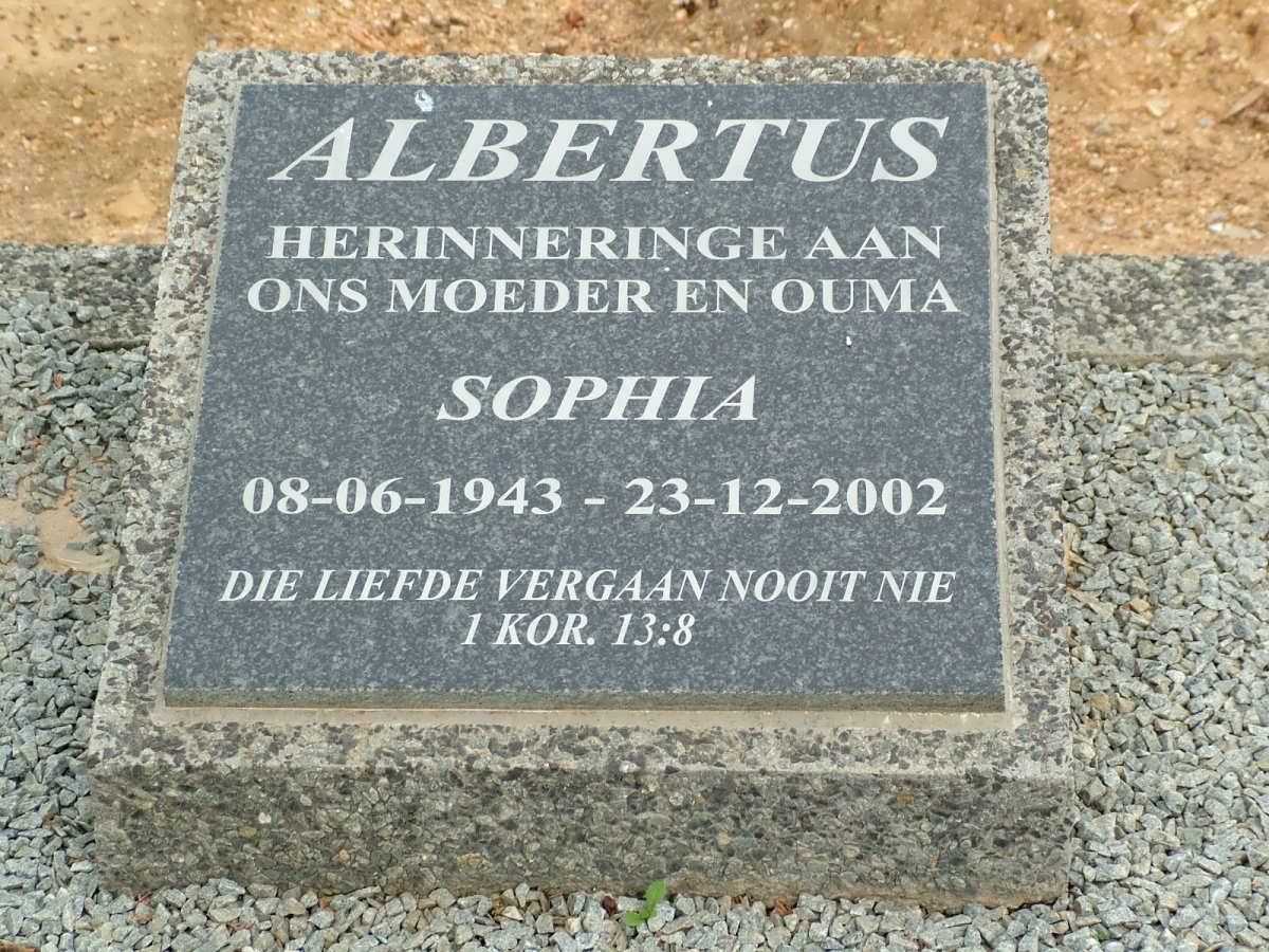 ALBERTUS Sophia 1943-2002