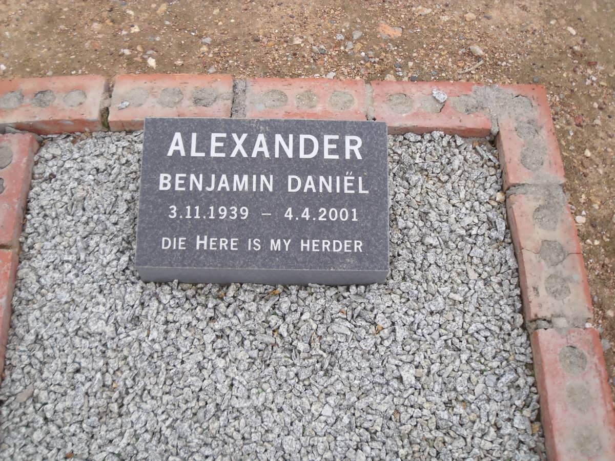 ALEXANDER Benjamin Daniël 1939-2001