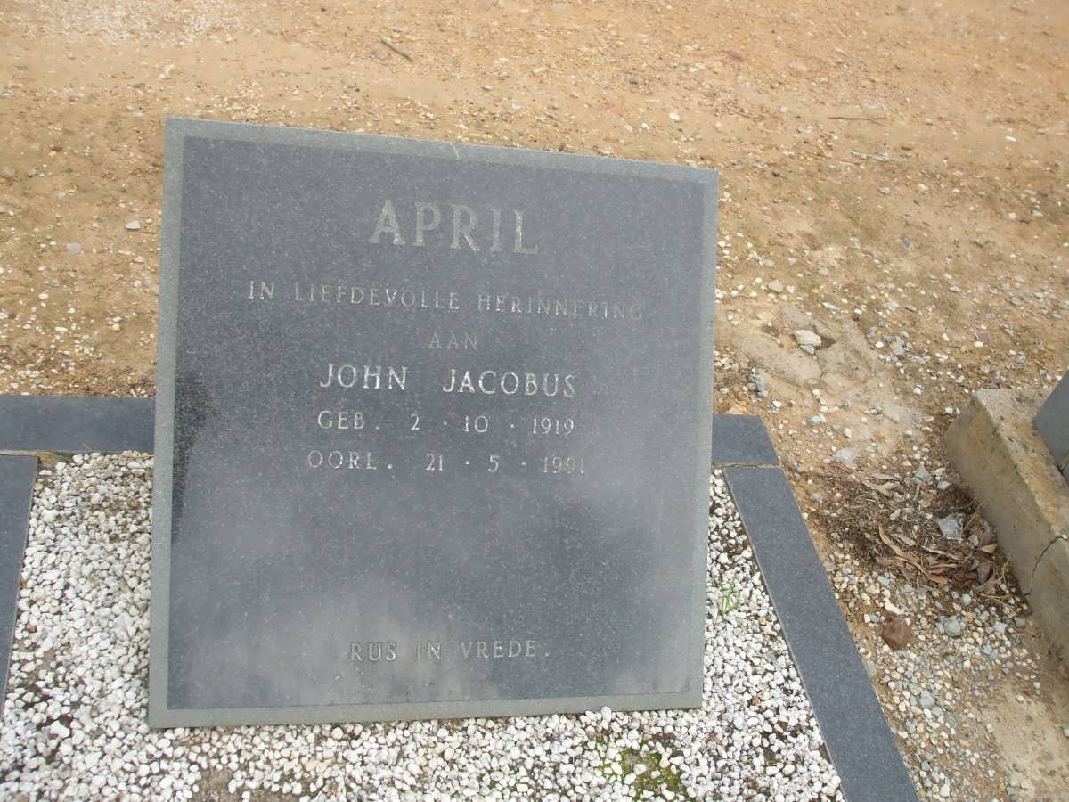 APRIL John Jacobus 1919-1991