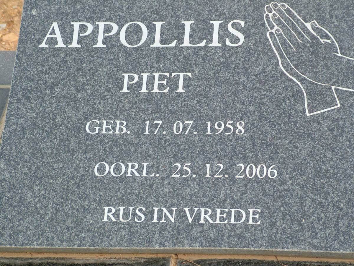 APPOLLIS Piet 1958-2006