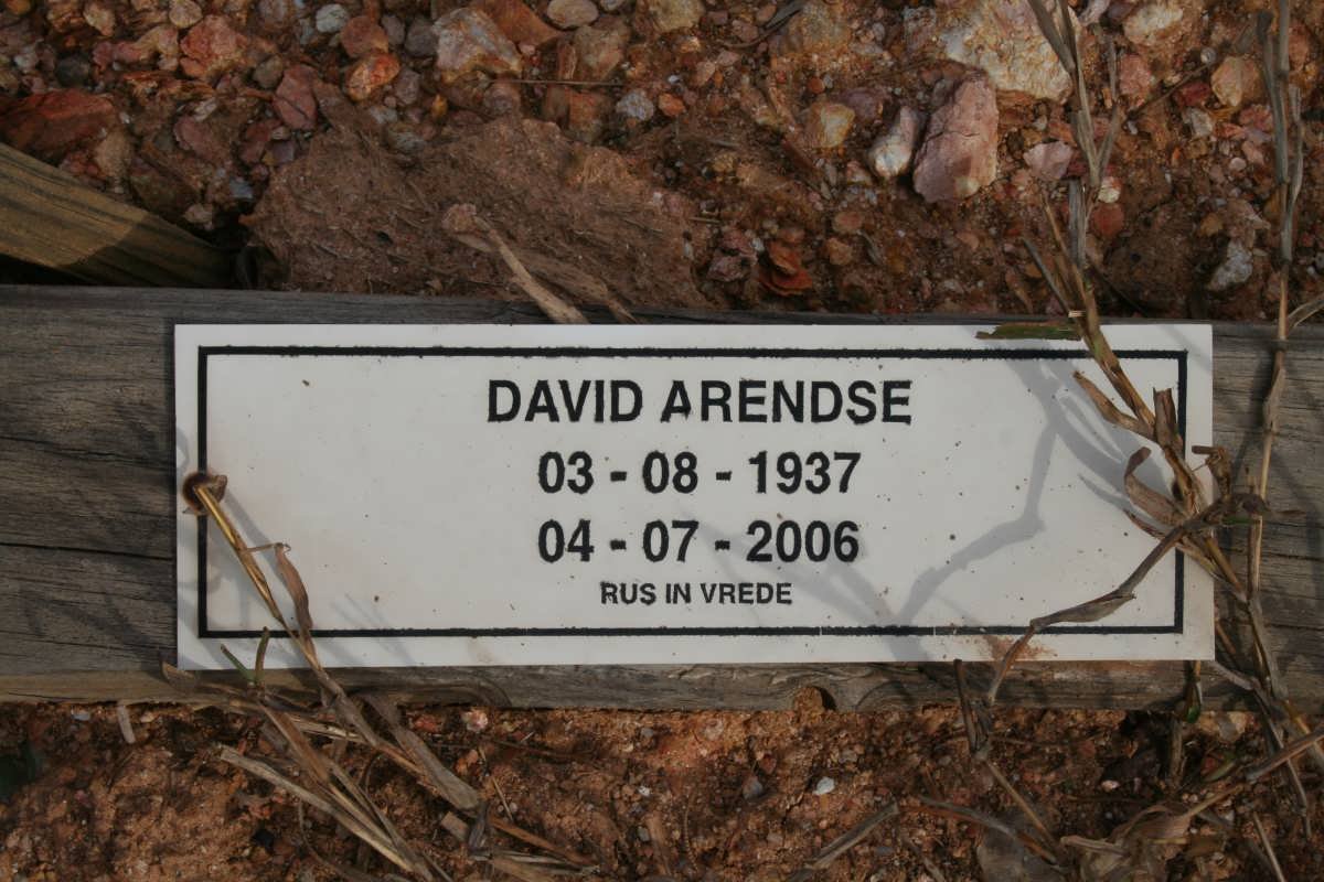 ARENDSE David 1937-2006